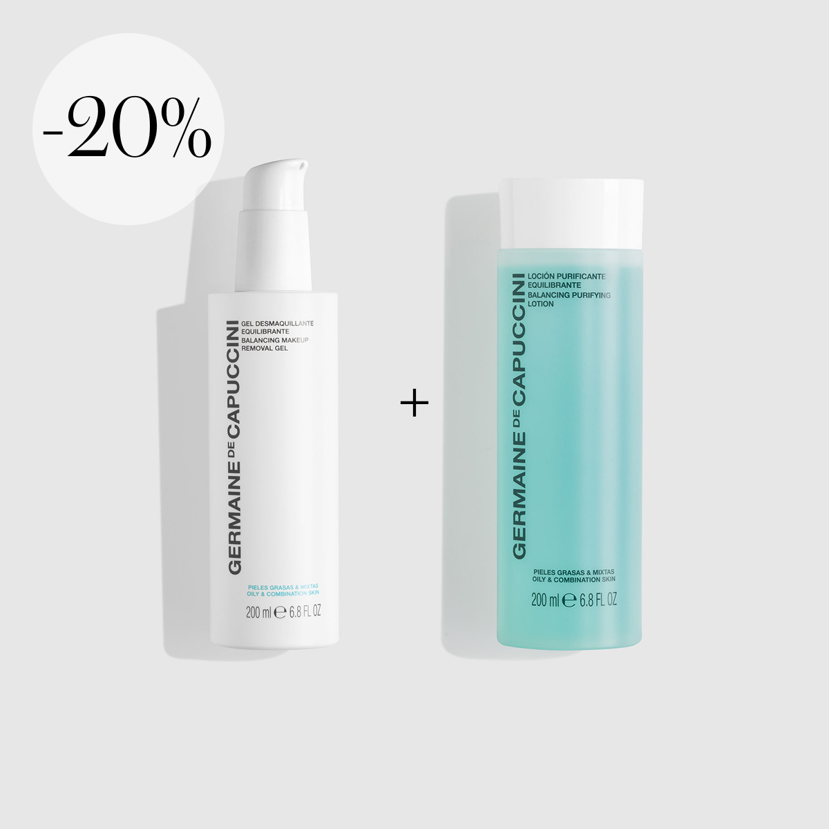 Gel Desmaquillante Equilibrante + Loción Purificante Equilibrante